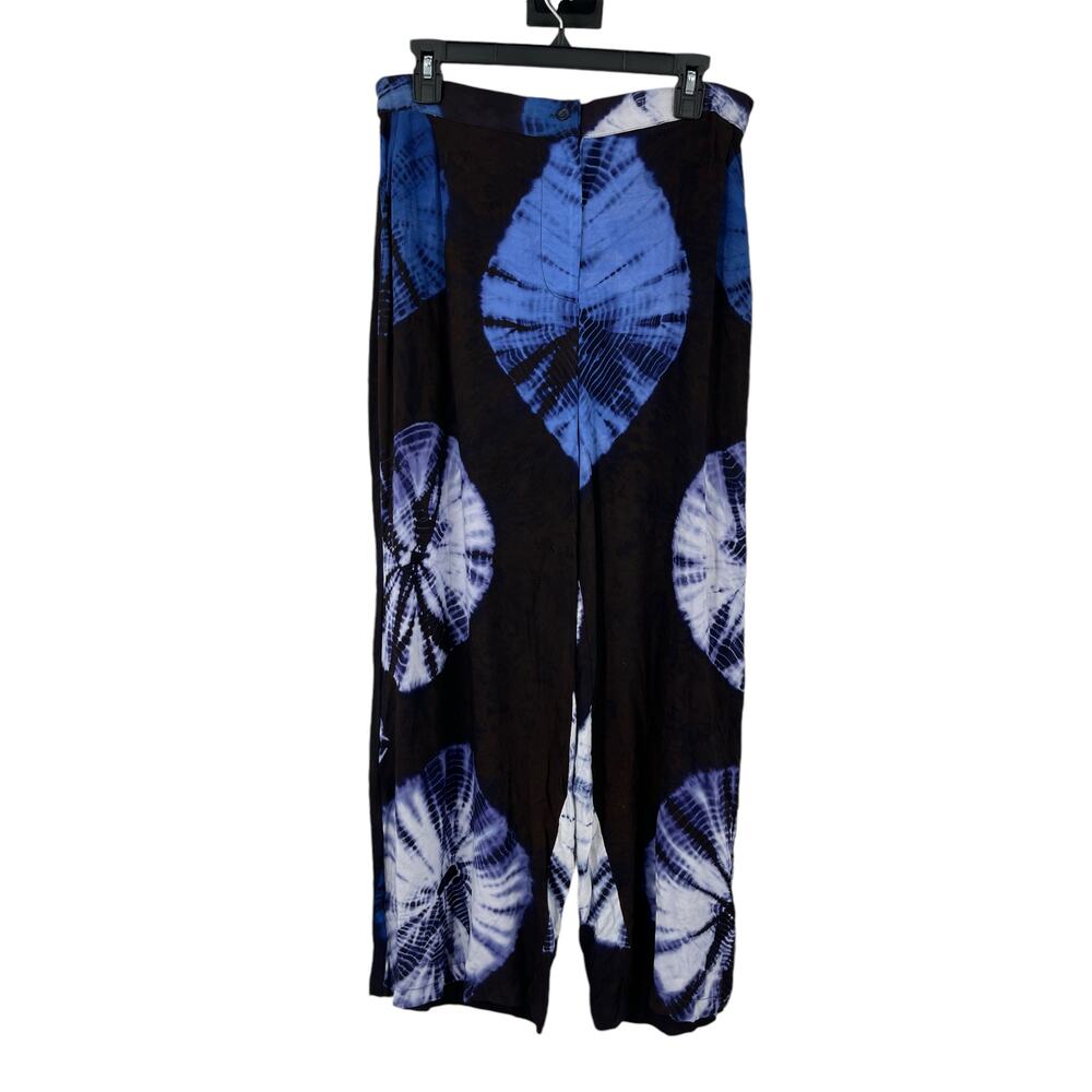 Buyaso pants Ayokun tie dye wide leg blue size Large L - Picture 2 of 6
